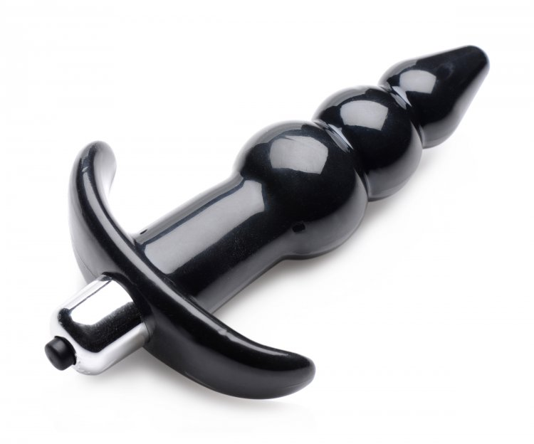 Frisky Bubbling Noir Ribbed Anal Plug