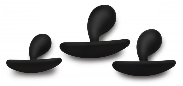 Master Series Dark Droplets 3 Piece Curved Anal Trainer Set