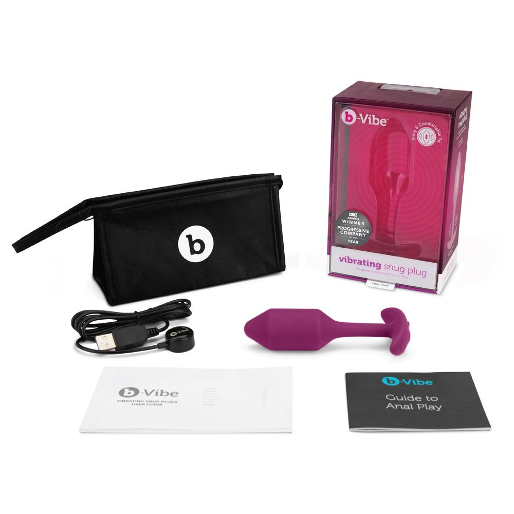 b-Vibe Vibrating Snug Plug Rose Medium