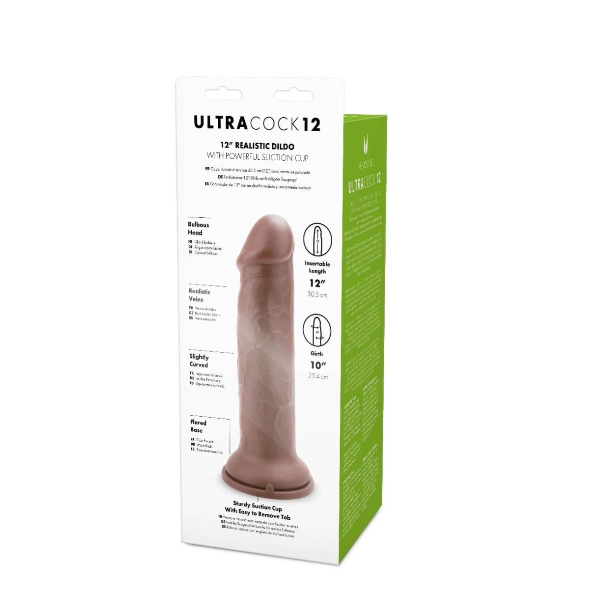 Me You Us Ultra Cock 12inch Caramel Realistic Dildo