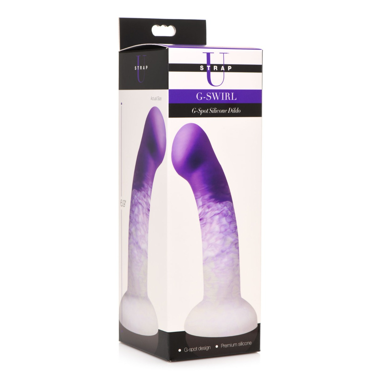 Strap U G-Swirl G-Spot Silicone Dildo - Purple