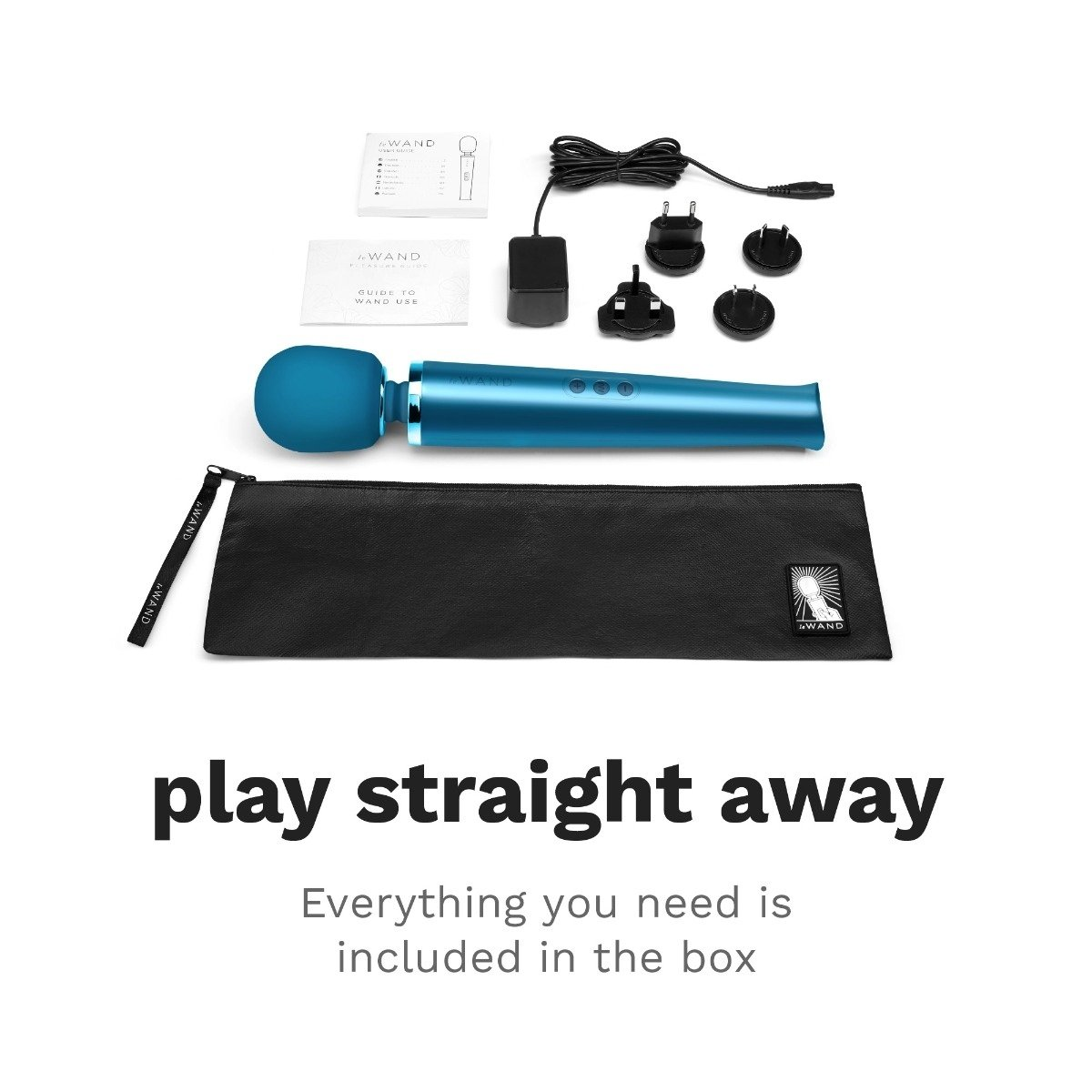 Le Wand Rechargeable Vibrating Massager Pacific Blue