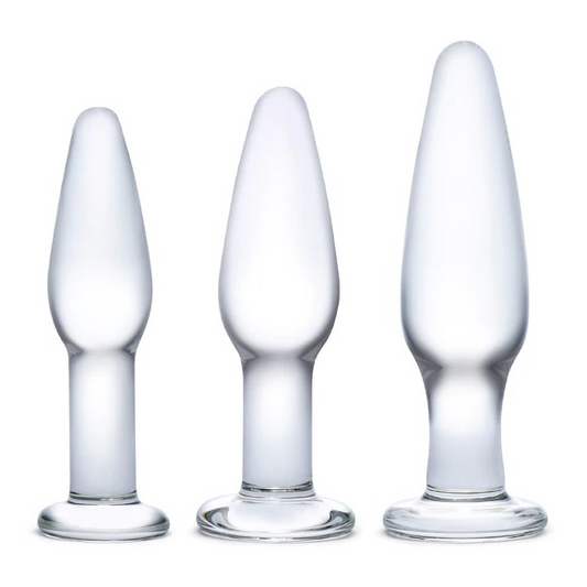 Glas Anal Training Butt Plug Set