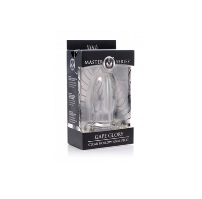 Master Series Gape Glory Clear Hollow Anal Plug Large