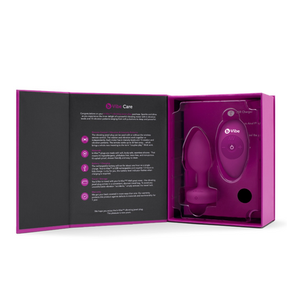 b-Vibe Vibrating Jewel Plug S/M Fuschia