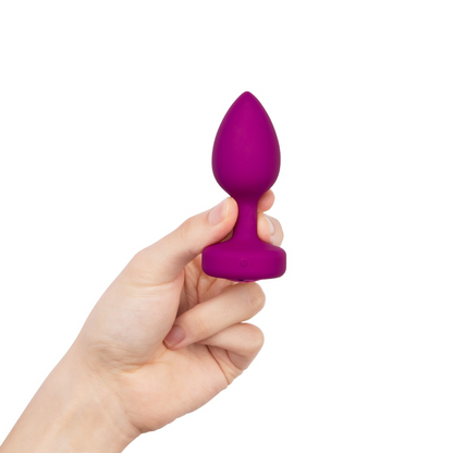 b-Vibe Vibrating Jewel Plug S/M Fuschia