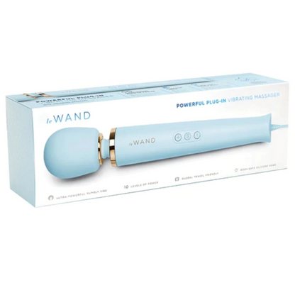 Le Wand Powerful Plug In Vibrating Massager Light Blue