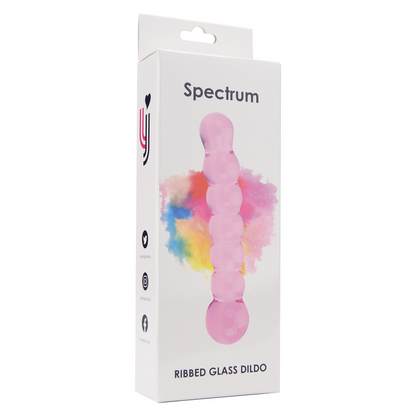 Spectrum Ribbed Glass Dildo
